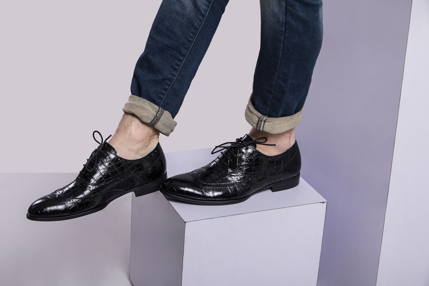Croc Embossed Slip-ons